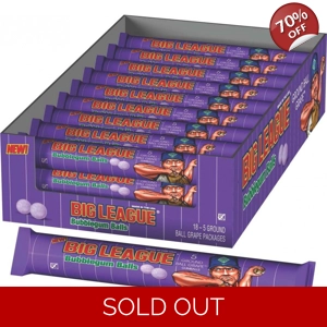 Big League Chew Grape Gumball Tube 5 Piece Packet